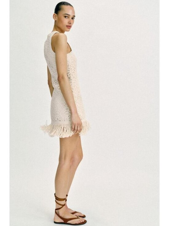 Zara Dresses & Skirts - ZARA FRINGED CROCHET SHORT DRESS